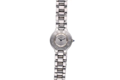 Cartier 21 Must de Cartier, orologio in acciaio - Asta Preziosi