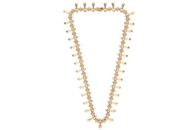 Collana prima meta' XX secolo con maglie modulari, in oro giallo 750 - Asta Preziosi