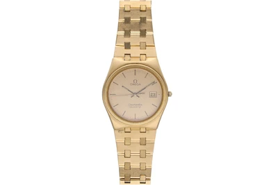 Omega Seamaster, orologio in oro, movimento al quarzo, calibro 1420 - Asta Preziosi