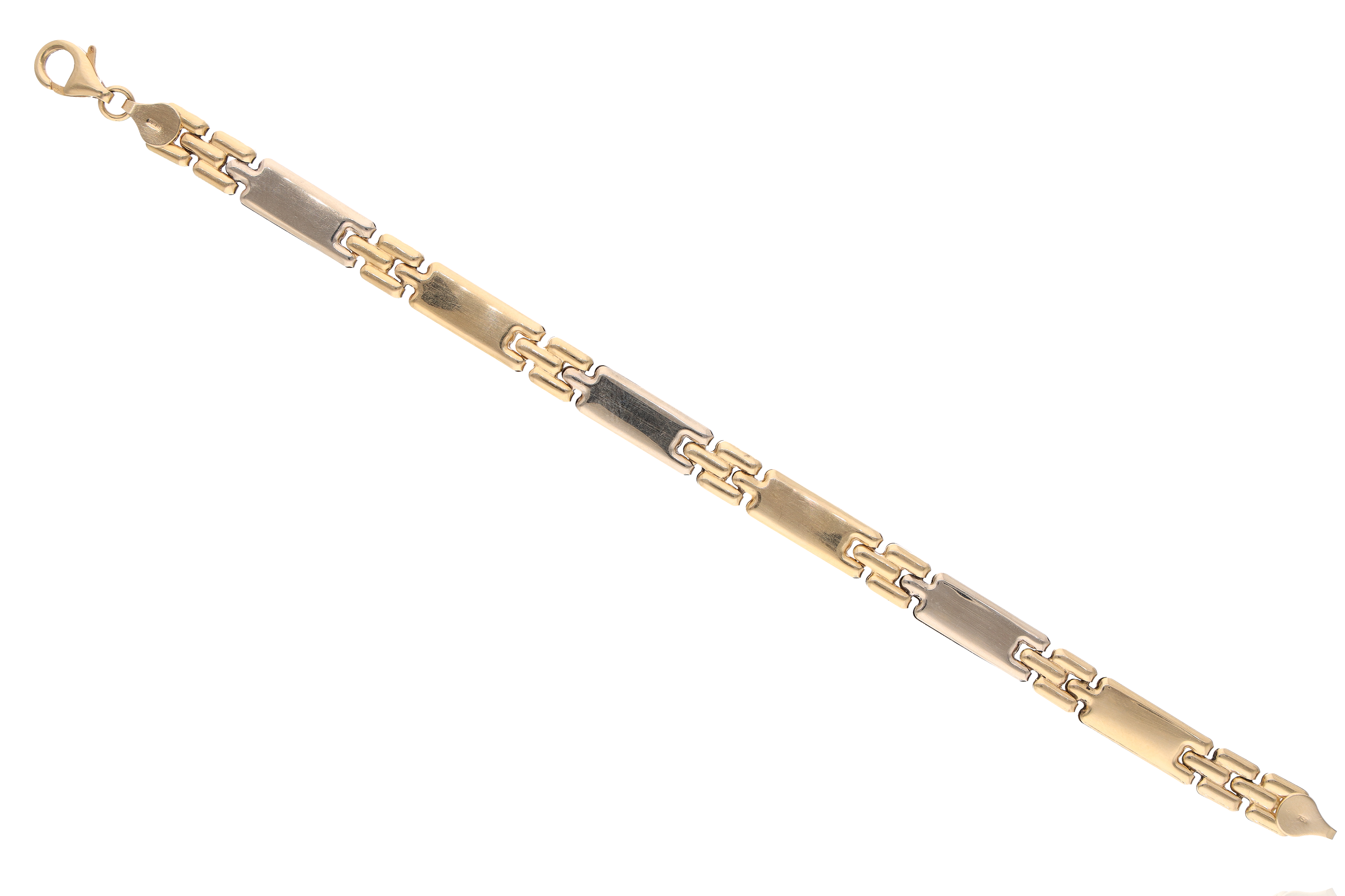 Bracciale con maglie modulari, in oro bicolore 750 - Asta Preziosi