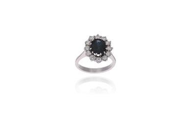Anello con pietra e diamanti - Asta Preziosi Anello con pietra e diamanti - Asta Preziosi
