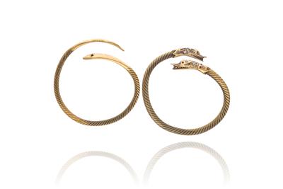 Coppia di bracciali raffiguranti serprenti - Asta Preziosi