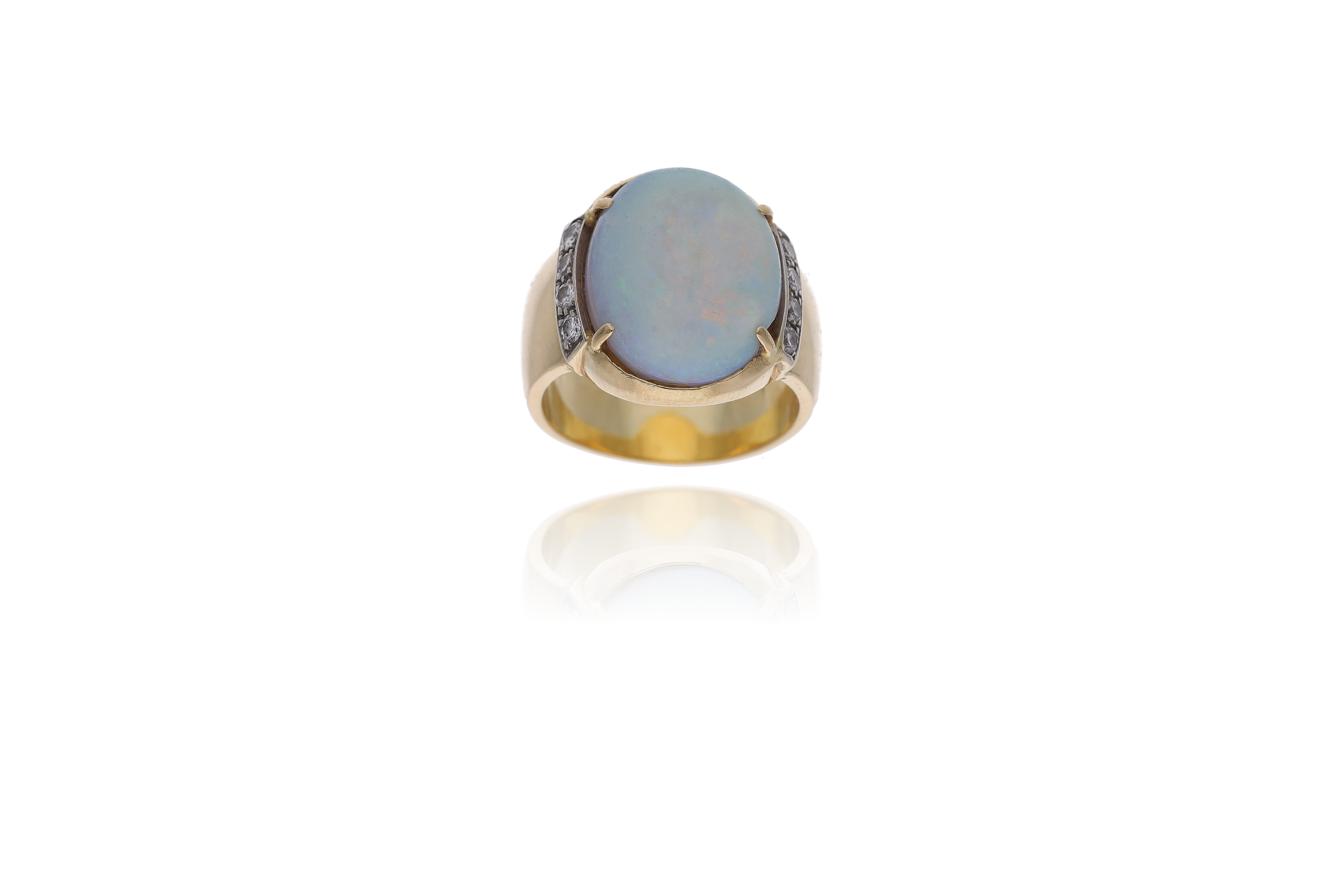 Anello con opale e diamanti - Asta Preziosi