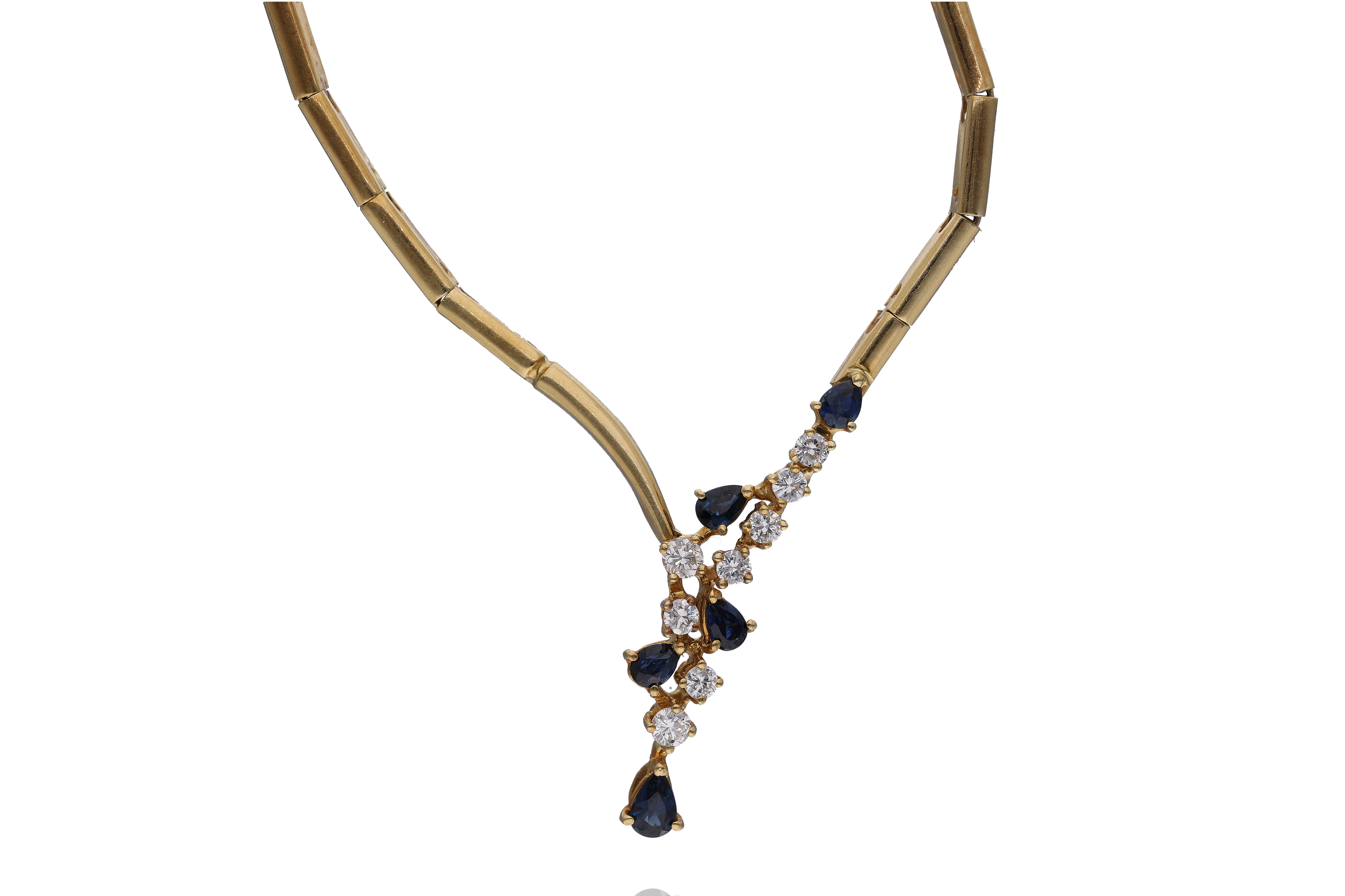 Collana con zaffiri e diamanti - Asta Preziosi
