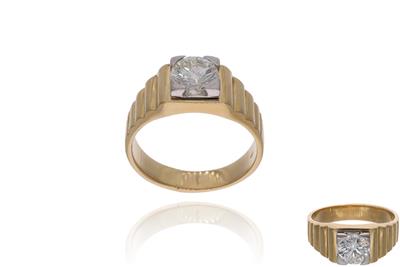 Anello con diamante in oro bicolore 750 - Asta Preziosi Anello con diamante in oro bicolore 750 - Asta Preziosi