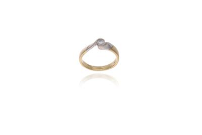 Anello con diamante, realizzato in oro bicolore 750 - Asta Preziosi Anello con diamante, realizzato in oro bicolore 750 - Asta Preziosi