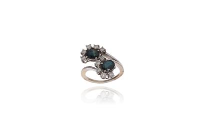 Anello con diamanti e zaffiri - Asta Preziosi Anello con diamanti e zaffiri - Asta Preziosi