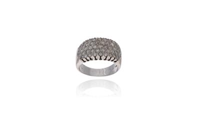 Anello con diamanti, in oro bianco 750 - Asta Preziosi Anello con diamanti, in oro bianco 750 - Asta Preziosi