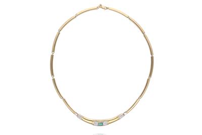 Collana con diamanti e smeraldo - Asta Preziosi Collana con diamanti e smeraldo - Asta Preziosi