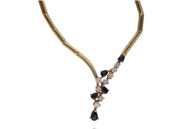 Collana con zaffiri e diamanti - Asta Preziosi Collana con zaffiri e diamanti - Asta Preziosi