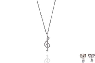 Parure composta da collana e orecchini con diamanti - Asta Preziosi Parure composta da collana e orecchini con diamanti - Asta Preziosi