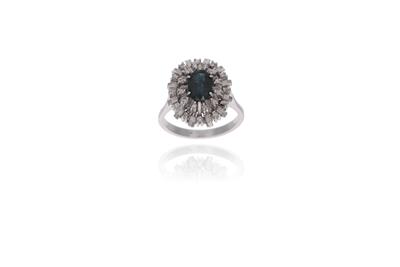 Anello con zaffiro e diamanti - Asta Preziosi