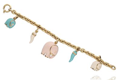 Bracciale con ciondoli smaltati - Asta Preziosi
