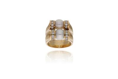 Anello con diamanti e perle - Asta Preziosi Anello con diamanti e perle - Asta Preziosi