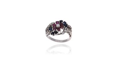 Anello con rubini, zaffiri e diamanti - Asta Preziosi Anello con rubini, zaffiri e diamanti - Asta Preziosi