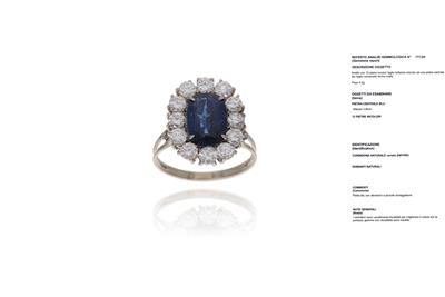Anello diamanti e zaffiro - Asta Preziosi Anello diamanti e zaffiro - Asta Preziosi