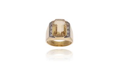 Anello con quarzo e pietre - Asta Preziosi