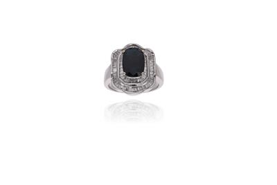 Anello con zaffiro e diamanti - Asta Preziosi