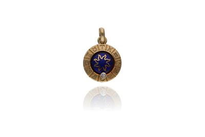 Ciondolo con segni zodiacali, con diamante e smalti - Asta Preziosi Ciondolo con segni zodiacali, con diamante e smalti - Asta Preziosi
