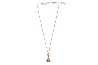 Crivelli, collana con pendente, diamanti, perla coltivata, in oro bicolore 750 - Asta Preziosi