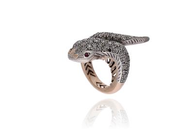 Anello con diamanti e pietre - Asta Preziosi