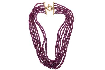 Collana con corindoni - Asta Preziosi