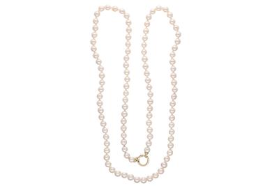 Collana di perle coltivate con chiusura in oro - Asta Preziosi