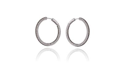 Paio di orecchini con diamanti - Asta Preziosi