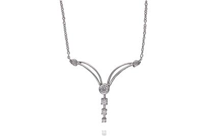 Collana con centrale e diamanti - Asta Preziosi