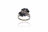 Anello con diamanti e zaffiri - Asta Preziosi Anello con diamanti e zaffiri - Asta Preziosi