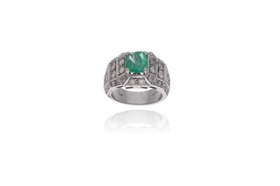 Anello con smeraldo e diamanti - Asta Preziosi Anello con smeraldo e diamanti - Asta Preziosi
