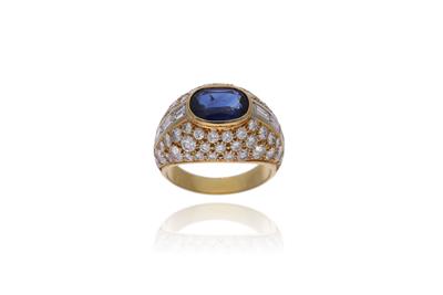 Anello con zaffiro e diamanti - Asta Preziosi Anello con zaffiro e diamanti - Asta Preziosi