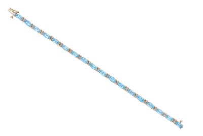 Bracciale con topazi e diamanti - Asta Preziosi Bracciale con topazi e diamanti - Asta Preziosi