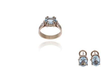 Parure con diamanti e acquemarine - Asta Preziosi Parure con diamanti e acquemarine - Asta Preziosi