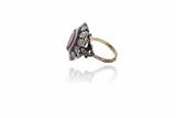 Anello con diamanti e corindone - Asta Preziosi