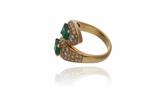 Anello con smeraldi e diamanti - Asta Preziosi Anello con smeraldi e diamanti - Asta Preziosi