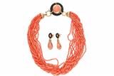Parure collana e orecchini con coralli e pietre - Asta Preziosi Parure collana e orecchini con coralli e pietre - Asta Preziosi