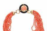 Parure collana e orecchini con coralli e pietre - Asta Preziosi Parure collana e orecchini con coralli e pietre - Asta Preziosi