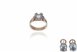 Parure con diamanti e acquemarine - Asta Preziosi Parure con diamanti e acquemarine - Asta Preziosi