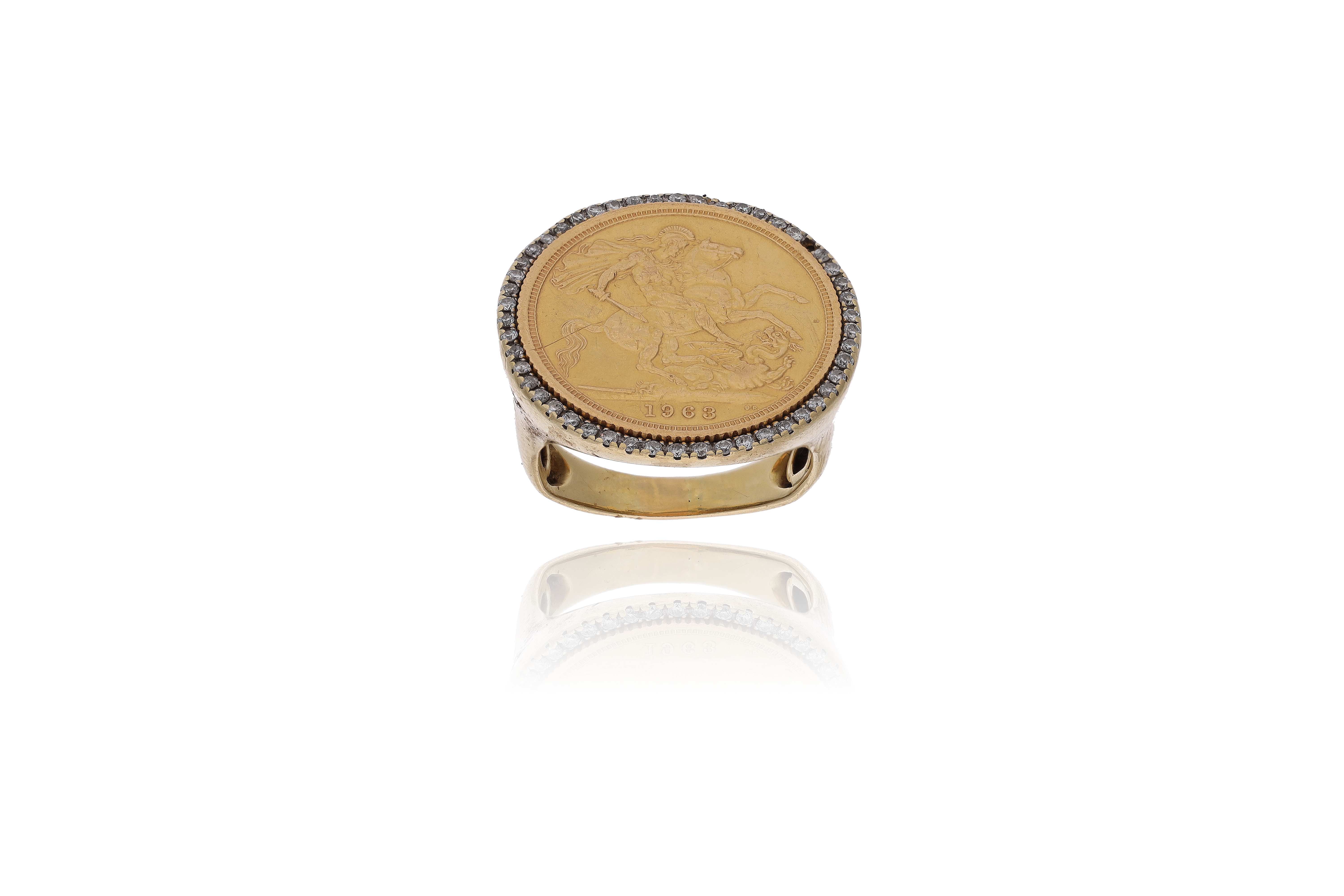 Anello con diamanti in oro 750 parte oro miglior titolo - Asta Preziosi