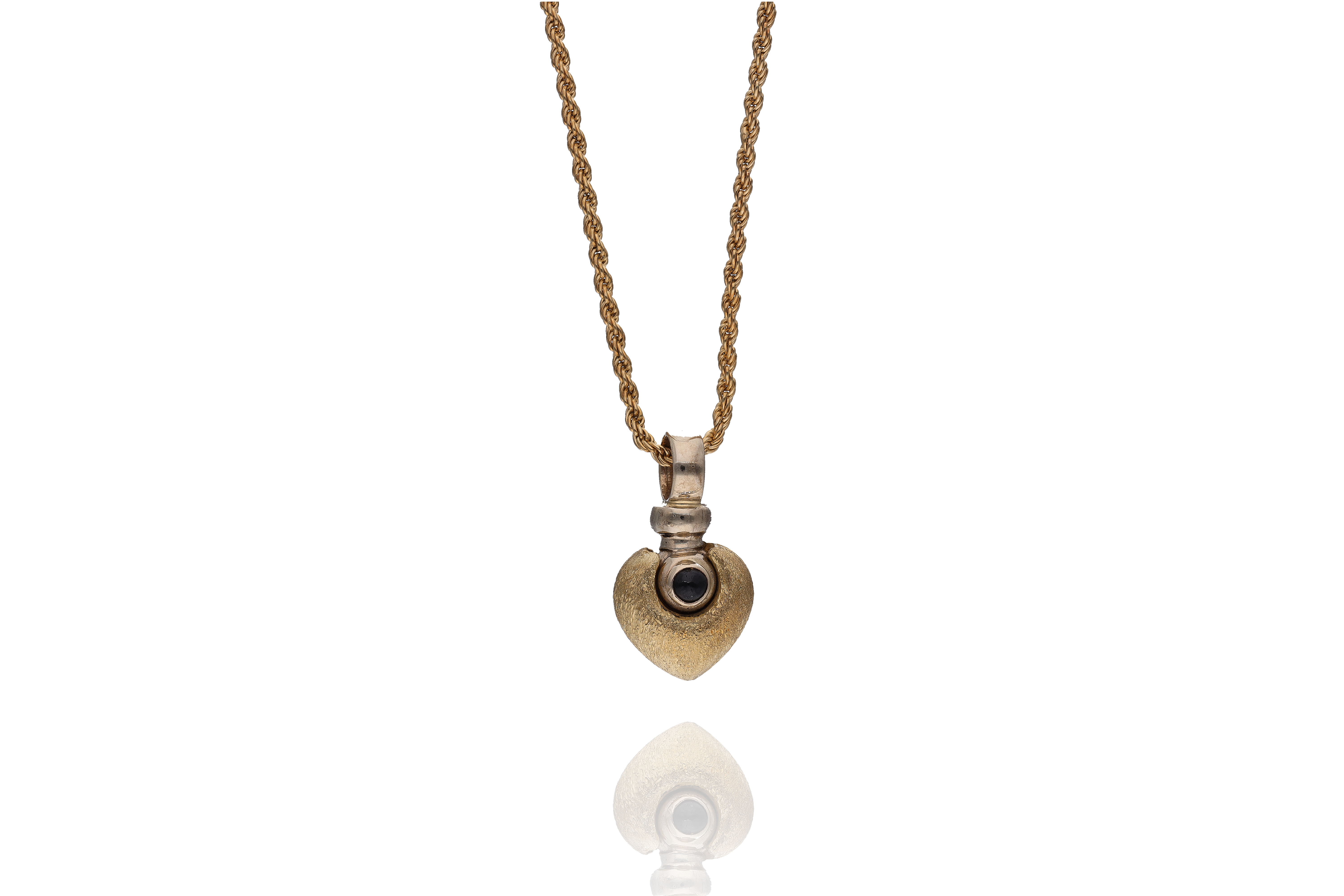Collana e ciondolo a cuore con pietre - Asta Preziosi