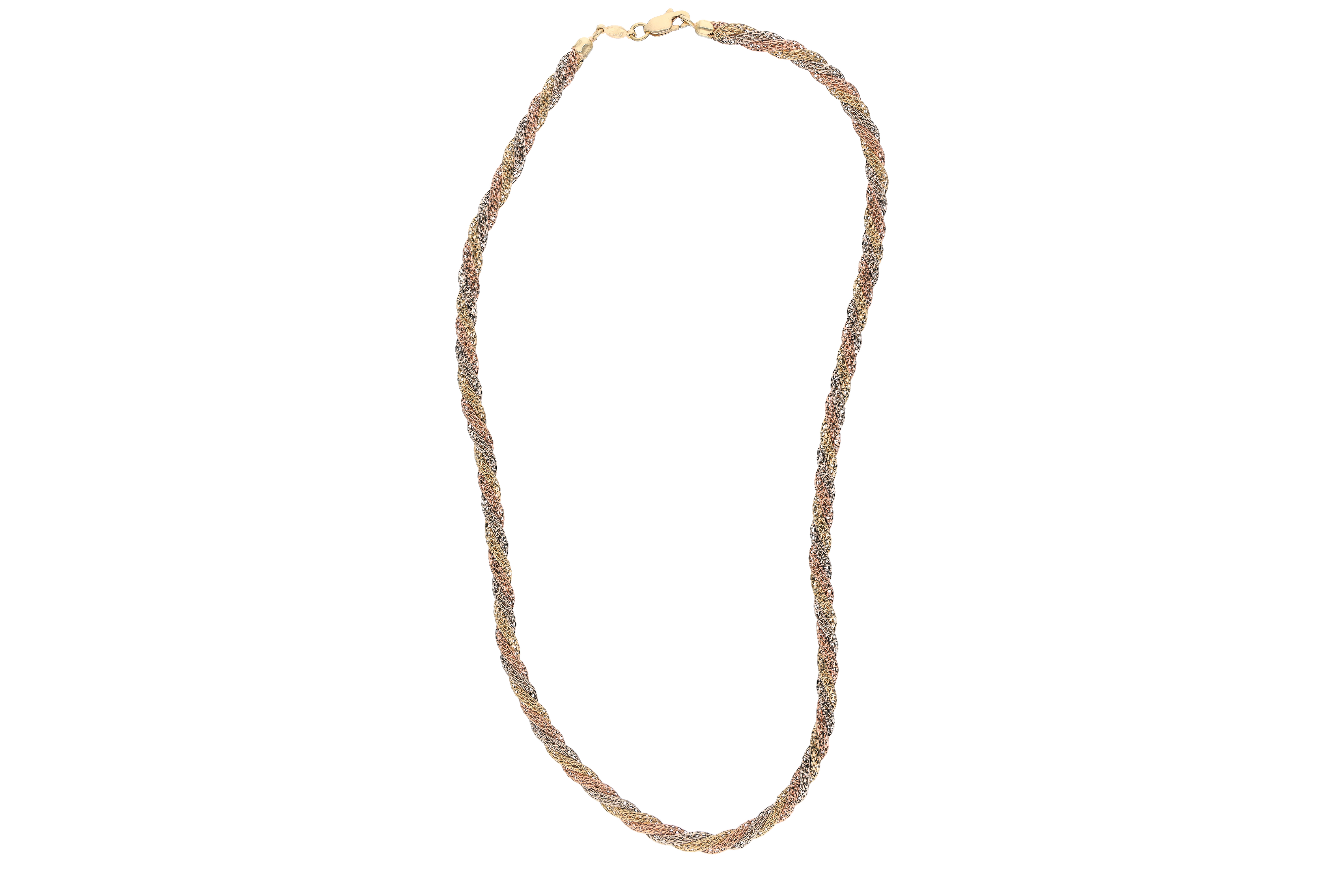 Collana in oro tre colori - Asta Preziosi