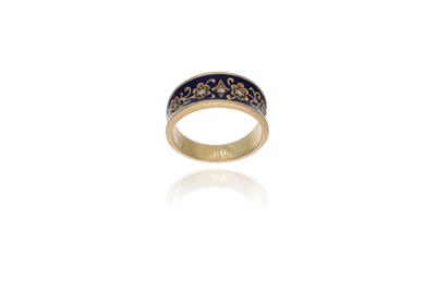Anello con diamanti e smalto - Asta Preziosi Anello con diamanti e smalto - Asta Preziosi