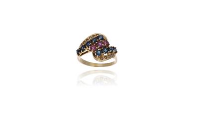 Anello con diamanti, zaffiri e rubini - Asta Preziosi Anello con diamanti, zaffiri e rubini - Asta Preziosi