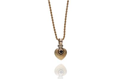 Collana e ciondolo a cuore con pietre - Asta Preziosi Collana e ciondolo a cuore con pietre - Asta Preziosi
