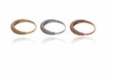 Tre anelli in oro tre colori - Asta Preziosi Tre anelli in oro tre colori - Asta Preziosi