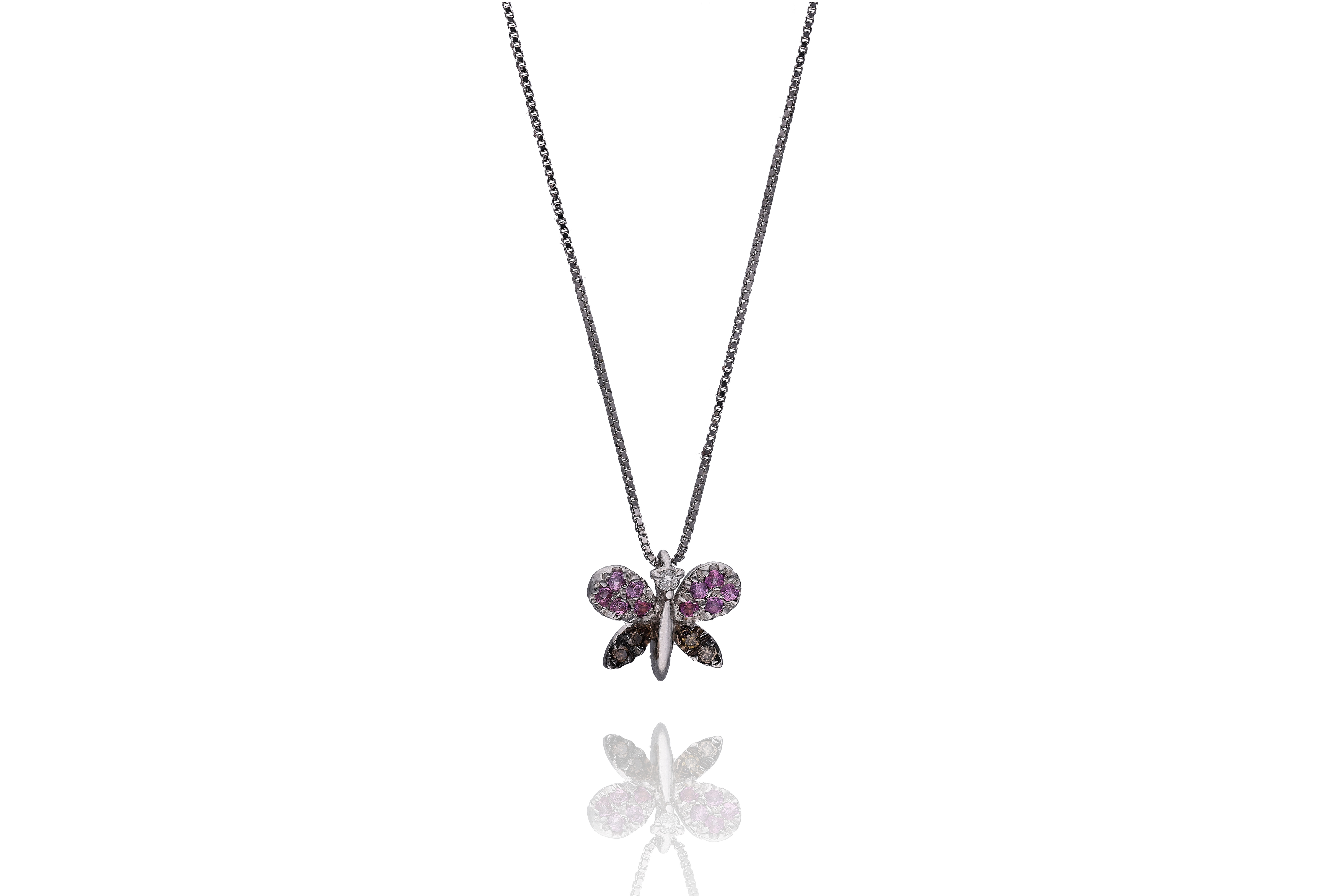 Collana con ciondolo diamanti e pietre - Asta Preziosi