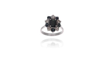 Anello con zaffiri e diamanti - Asta Preziosi