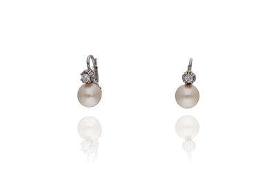 Paio di orecchini con perle e diamanti - Asta Preziosi Paio di orecchini con perle e diamanti - Asta Preziosi