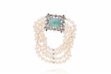 Bracciale con perle coltivate fermezza/spilla con diamanti e pietra - Asta Preziosi Bracciale con perle coltivate fermezza/spilla con diamanti e pietra - Asta Preziosi